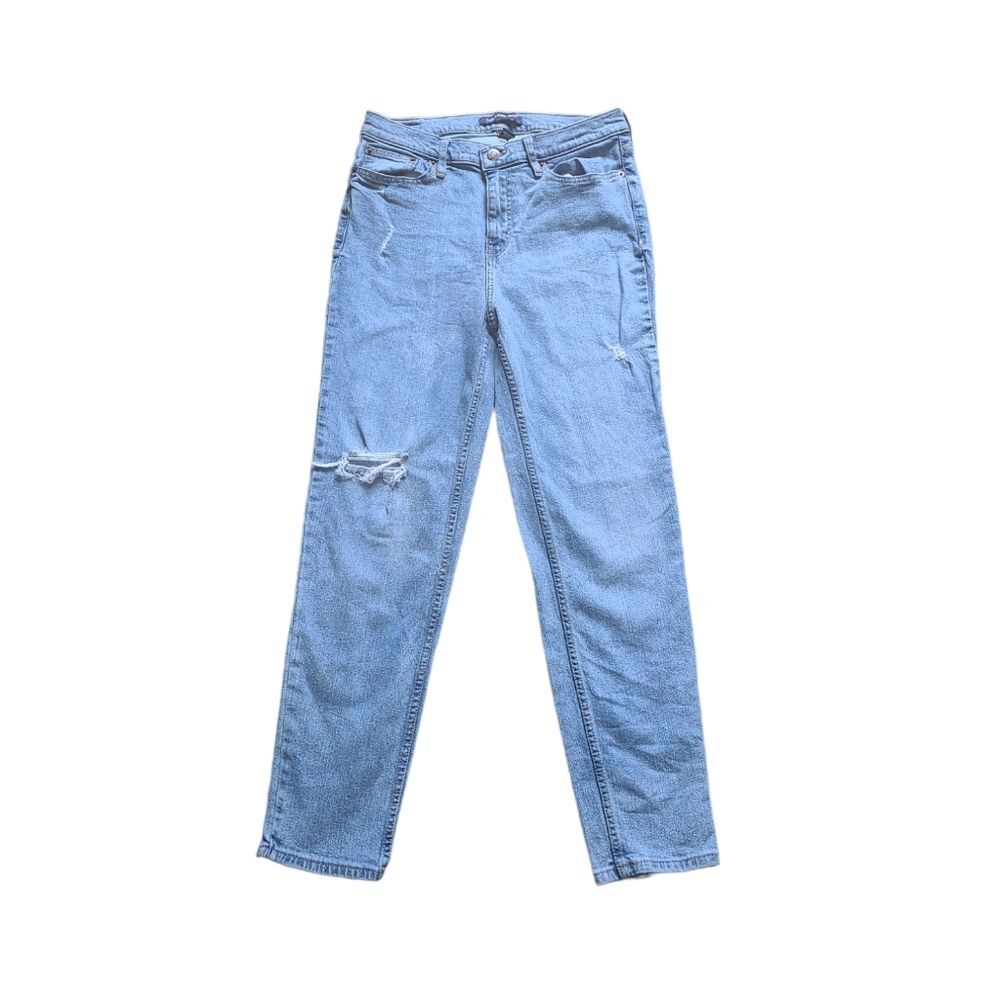 EUC Calvin Klein women's High Rise denim destroyed distressed Jeans 29